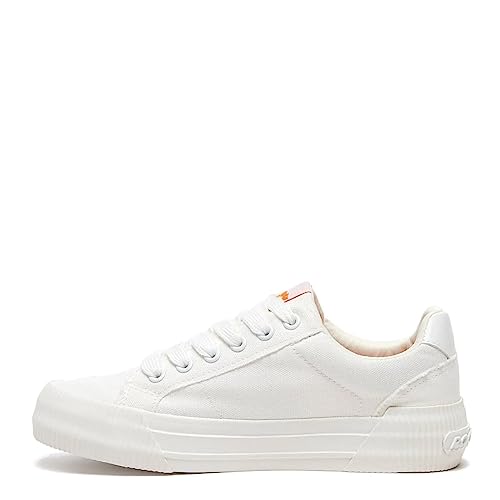 Rocket Dog womens Cheery Canvas Cotton Sneaker, White,