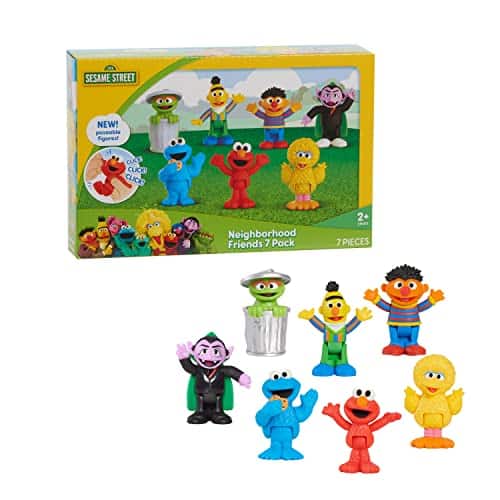 Sesame Street Neighborhood Friends, piece Poseable Figurines, Officially Licensed Kids Toys for Ages Up by Just Play