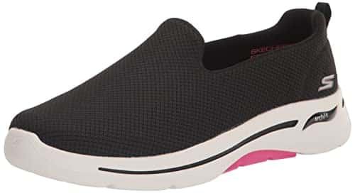 Skechers Women's Go Walk Arch Fit Grateful Sneakers, BlackHot Pink,