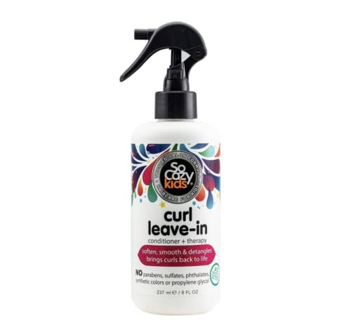 So Cozy Curl Leave In Conditioner Spray   Kids Hair Detangler Spray for Curly Hair   Paraben Free Deep Conditioner & Detangler Spray for Kids Tangle Free Curls (fl oz)