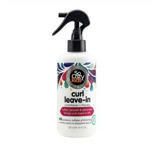 So Cozy Curl Leave In Conditioner Spray   Kids Hair Detangler Spray for Curly Hair   Paraben Free Deep Conditioner & Detangler Spray for Kids Tangle Free Curls (fl oz)