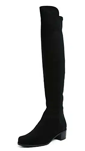 Stuart Weitzman Women's Reserve Stretch Suede Boots, Black, edium US