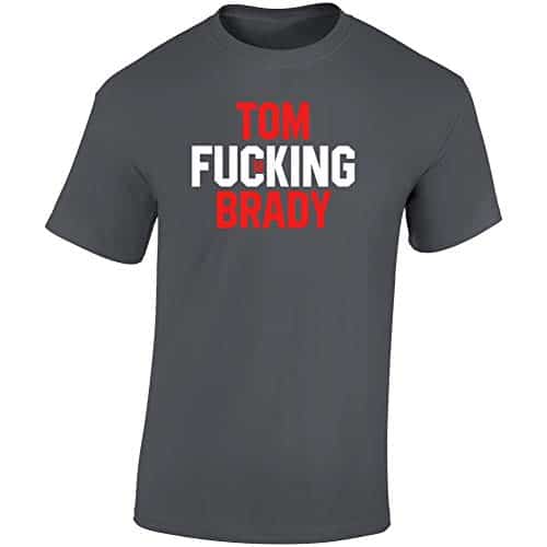 Tom Fucking Brady Number Quarterback Goat Football Tampa Bay T Shirt XL Charcoal Grey