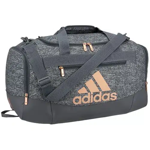 adidas Unisex Defender Small Duffel Bag, Jersey Onix GreyRose GoldOnix Grey, One Size