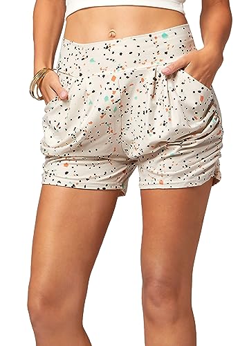 A Terrazzo Shorts for Women High Waisted Shorts Women with Pockets   Comfy Soft Casual Flowy Shorts for Summer   Stretchy Womens Shorts   Small   Medium   NSTerrazzo SM