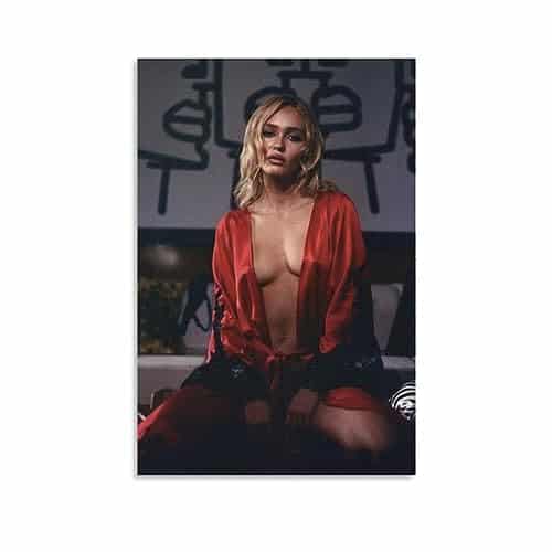ANDUI Lily Rose Depp Model Singer Beauty Lovely Magazine Fashion Poster Canvas Poster Wall Art Picture Prints Hanging Photo Gift Idea Decor Home Posters Artworks xinch(xcm)