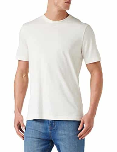 Amazon Aware Men's Organic Cotton Crew Short Sleeve T Shirt, Off White, X Large