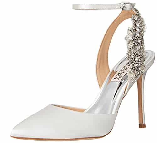 Badgley Mischka Women's Blanca Pump, White Satin,