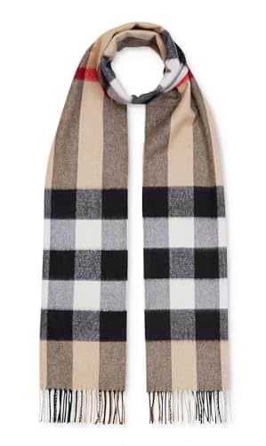Burberry Cashmere Scarf Half Mega Check Archive Beige x cm Check, Check