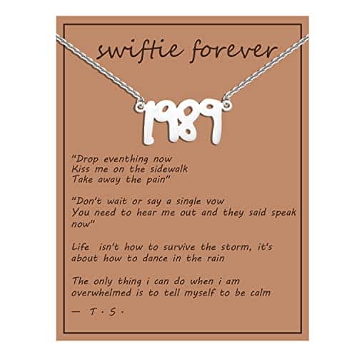COTATI Taylor Necklace Swifties Album Music Lover Mid night Eras Speaknow Fearless All too well Folklore Jewelry Inspired Fans Gift Evermore Reputation Red Rep Anti Hero (, Silver)