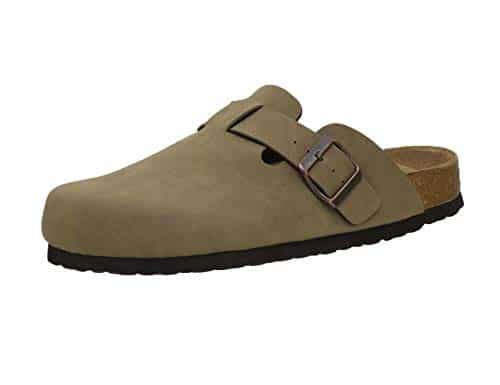 CUSHIONAIRE Women's Hana Cork Footbed Clog with +Comfort, Wide Widths Available, Brown