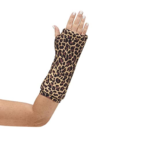 CastCoverz! Designer Arm Cast Cover   Classic Cheetah   Medium Short Length X Circumference   Removable and Washable   Made in USA