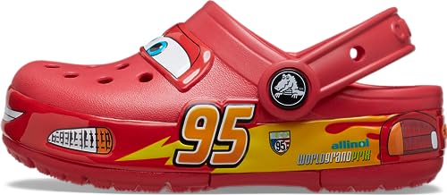 Crocs Crocband Cars Lightning McQueen Clogs, Light Up Shoes, Red,  Unisex Little Kid