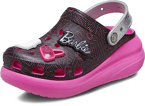 Crocs Unisex Barbie Classic Crush Clogs  Platform Shoes, Black, Numeric_ Men