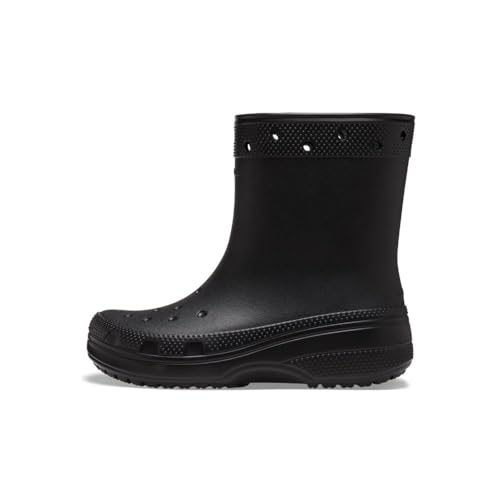 Crocs Unisex Classic Rain Boots, Black,  Men
