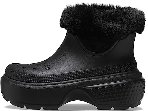Crocs Unisex Stomp Lined Boots Snow, Black, Numeric_ Men