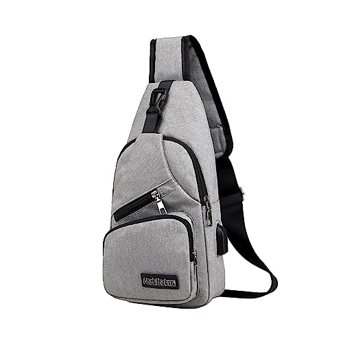 Crossbody Bags, Waterproof Strap Bag With USB Hole, Hiking Backpack Multipurpose Crossbody Chest Bag #B