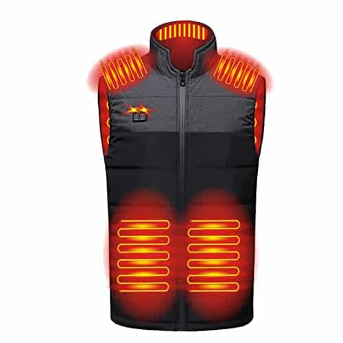 Cyber Of Monday Deals Heated Vest For Men Women Winter Warm Zip Up Electric Smart Heating Vest Lightweight Unisex Heated Coat (NO Battery) Women's Tops Under Dollars