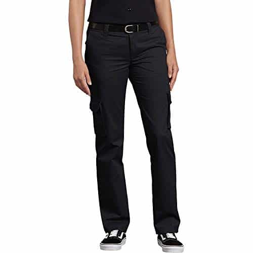 Dickies Women's Relaxed Fit Cargo Pants, Black,