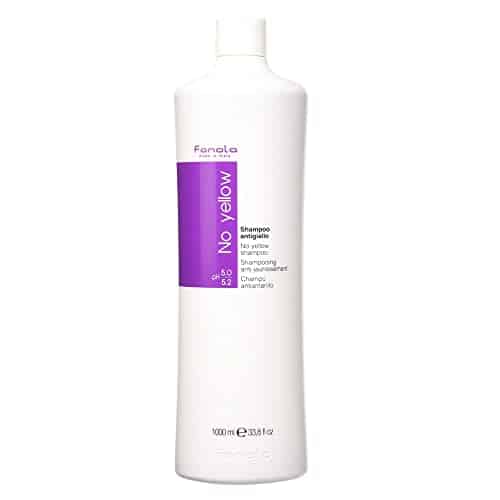 Fanola No Yellow Shampoo With Purple Violet Pigments To Eliminate Unwanted Yellow Tones & Brassiness In Platinum, Light Blonde, Gray, Bleached, or Highlighted Hair ml