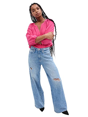 GAP Womens Wide Leg Jeans Medium WASH REG