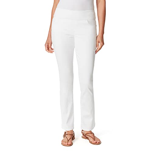 GLORIA VANDERBILT Women's Amanda Pull On High Rise Jean, Vintage White, Regular