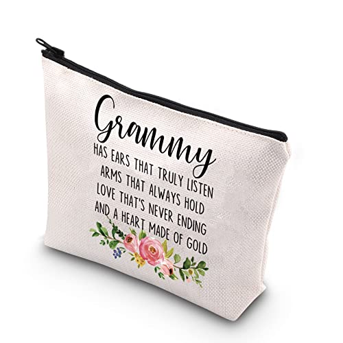 GRAMMY Gift Grandma Gift Mother Day Gift GRAMMY Travel Bag Zipper Pouch Grandmother Gift For women (Grammy)