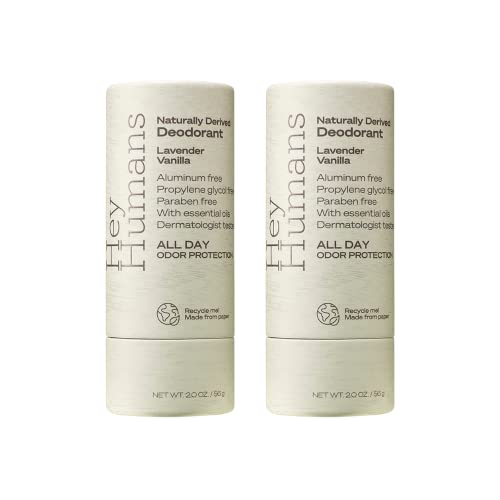 Hey Humans Naturally Derived Deodorant Lavender Vanilla   oz (Pack of )