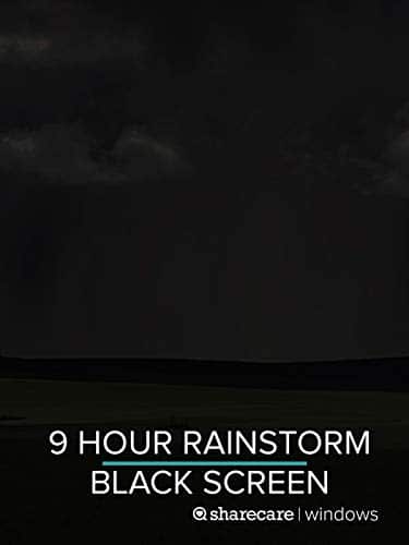 Hour Rainstorm for Sleep black screen