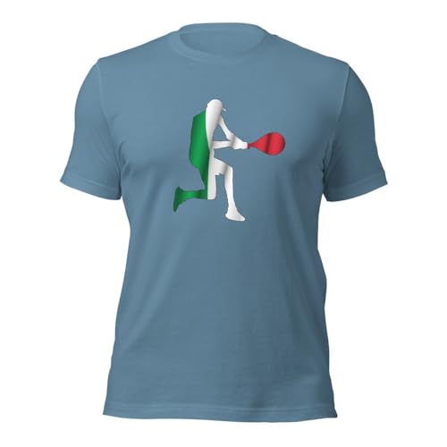 Jannik Sinner Tennis Italy Flag Silhouette Unisex Cotton Short Sleeve Shirt