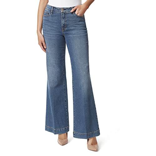 Jessica Simpson Women's True Love Trouser Wide Leg Jean, SIA, Plus