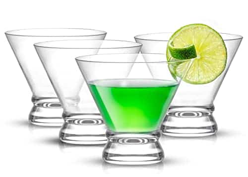 JoyJolt Afina Piece Cocktail Glasses Set, Ounce Martini Glasses