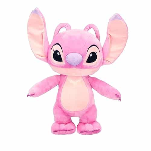 KIDS PREFERRED Disney Baby Lilo & Stitch Angel Soft Huggable Stuffed Animal Cute Plush Toy for Toddler Boys and Girls, Gift for Kids, Pink Angle Inches