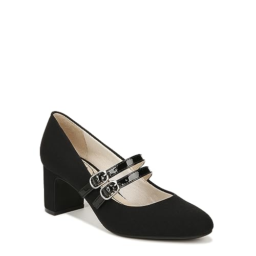 LifeStride Womens True Block Heel Mary Jane Dress Shoe Black