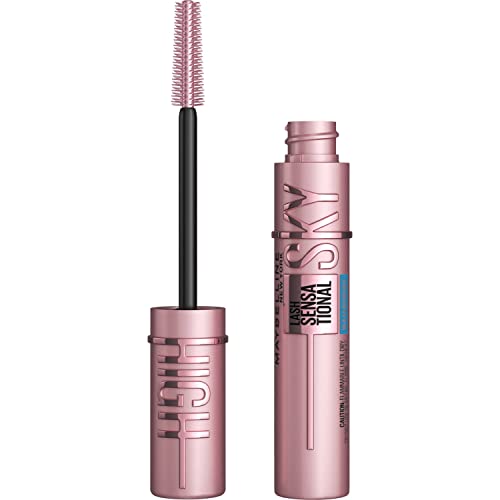 Maybelline Lash Sensational Sky High Waterproof Mascara Makeup, Volumizing, Lengthening, Defining, Curling, Multiplying, Buildable Formula, Very Black, Count