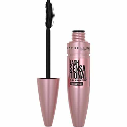 Maybelline Lash Sensational Waterproof Mascara, Lengthening and Volumizing for a Full Fan Effect,Very Black, Count
