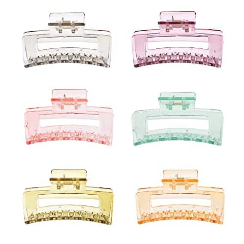 New Jelly Hair Clips,Acrylic Black Hair ClipsWonderful Gift,Strong Hold Claw Hair Clips for Women Thick Hair & Thin Hair, cute color