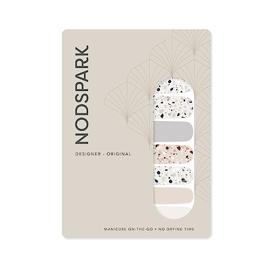 Nodspark Calming Terrazzo Nail Polish Wraps Manicure  Contains Nail Art Nail Wraps (Different Sizes)  Affordable  Quick and Easy to use  inute Application  Lasts up to eeks