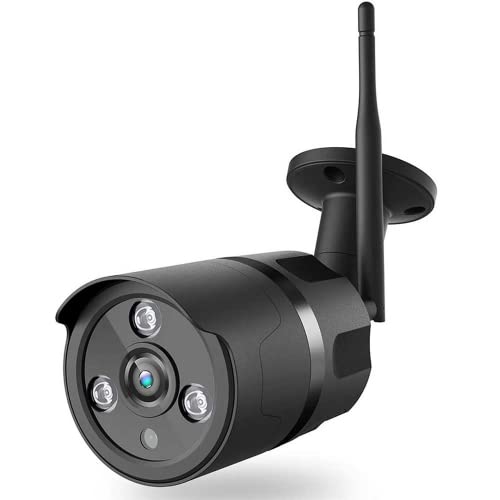 Outdoor Camera, P WiFi Outdoor Security Camera, FHD Night Vision, A.I. Motion Detection, Instant Alert via Phone, ay Audio, Live Video Zooms Function, Cloud Storage, Micro SD Card (Black)