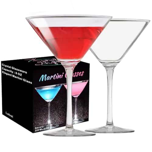 PARACITY Martini Glasses Set of , Crystal Coupe Glasses, Hand Blown Premium Crystal Martini Glasses, Perfect for Cocktails, Martinis, Margaritas, Parties, Catering Boxes and Gifts(OZL)
