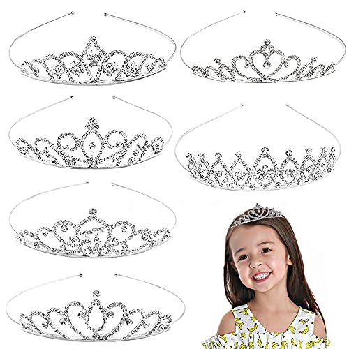 Pack Crystal Tiara Crown,Rhinestone Princess Crown,Silver Crystal Tiara for Girls,Women,Weddings,Parties,Prom Headdresses