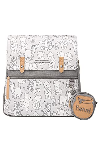 Petunia Pickle Bottom Meta Backpack  Diaper Bag Backpack for Parents  Stylish Bag and Organizer  Comfortable, Spacious, and Sleek Backpack for On The Go Moms and Dads  Disney's Playful Pooh