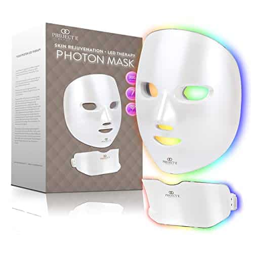 Project E Beauty LED Face & Neck Mask Skin Rejuvenation  LED Therapy Photon Mask  Colors  Anti Aging  Spot Removal  Reduce Wrinkles  Anti inflammation  Brightening Skincare Mask