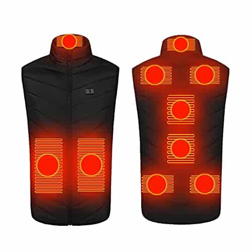 SMIDOW early friday black deals Heated Jacket for Men Women Lightweight Electric Warming Heating Vest Winter Warm Outwear (Battery Not Included) heated underwear Black X