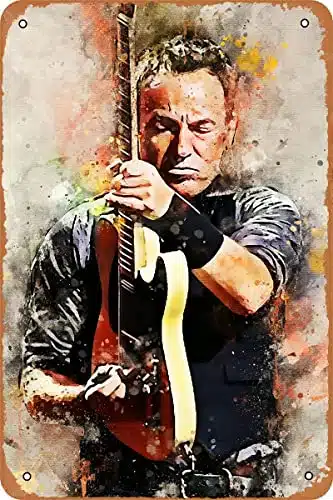 Seadlyise Bruce Springsteen Plaque Poster Metal Portrait Poster Retro Wall Tin Sign Vintage Sign for Home Bar Pub Wall Decor xinch