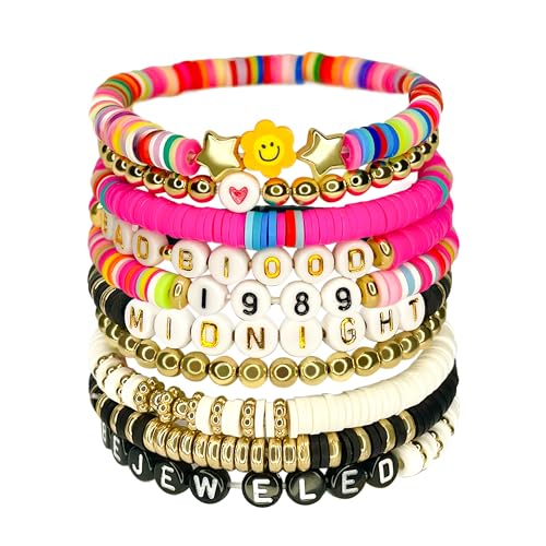TaylorSwift Bracelets Pcs Friendship Bracelets Lover Era TaylorSwift Outfit TaylorSwift bracelets eras tour preppy bracelets inspiration bracelet Suitable for Christmas gifts