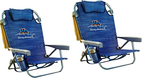 Tommy Bahama Backpack Beach Chair Pack (Sailfish and Palms), Aluminum, Multicolor