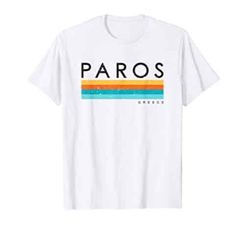 Vintage Paros Greece Retro Design T Shirt
