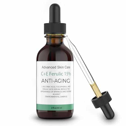 % Vitamin C E Ferulic Acid Serum (Compare To Skin Ceut) L ascorbic acid, % Vitamin E, % Ferulic Acid, Serum for Skin Brightening, UV Protection & Rejuvenation  Oz  ml
