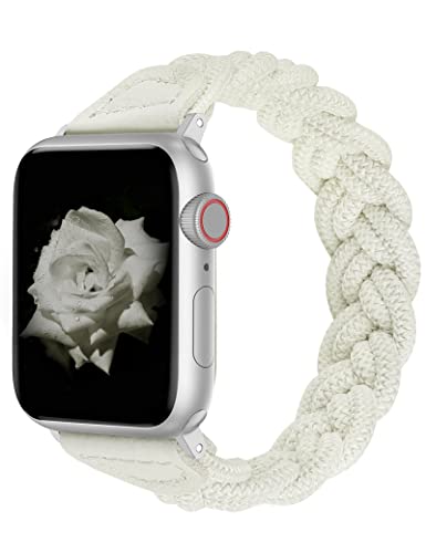 Wearlizer Stretchy Braided Band Compatible with Apple Watch Bands Women mm mm mm mm mm mm mm Slim Elastic Solo Loop Strap Woven Bracelet for iWatch Ultra Series SE